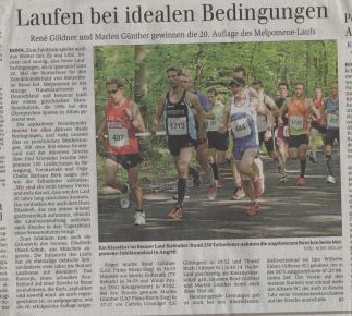 Melpomene 10km Kreismeisterschaften, General Anzeiger vom 25.05.13
